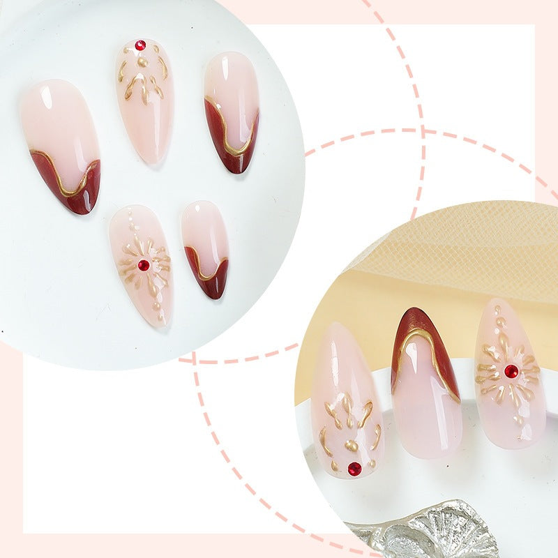 Artificial nail set with elegant decorations Stornfield