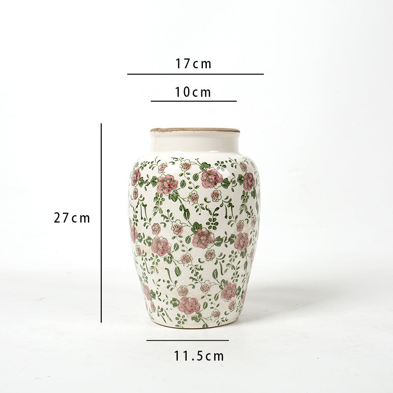 Floral Ceramic Vase with Artistic Design Stornfield