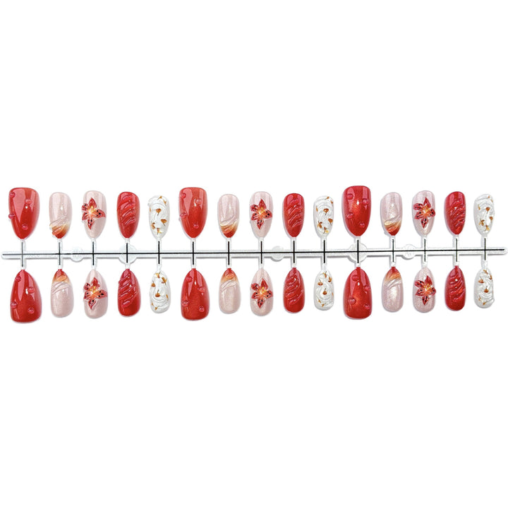 Artistic Floral Press-On Nail Collection 1790745512