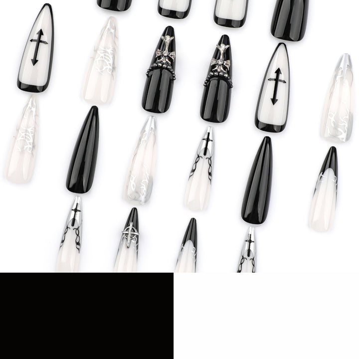 Artistic stiletto nails with unique 3D details and elegant accents Stornfield