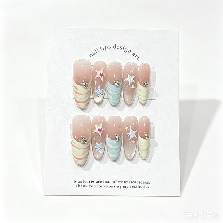Whimsical Nail Art Press-On Set Stornfield