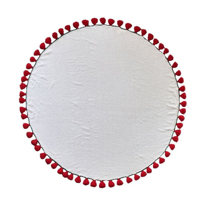 Crocheted throw blanket with 3D sunflower appliqués and chunky stitch structure