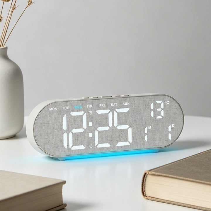 Digital alarm clock with multifunctional LED display and integrated thermometer function Stornfield