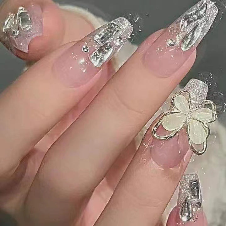 Sparkling Rhinestone Press-On Nail Set Stornfield