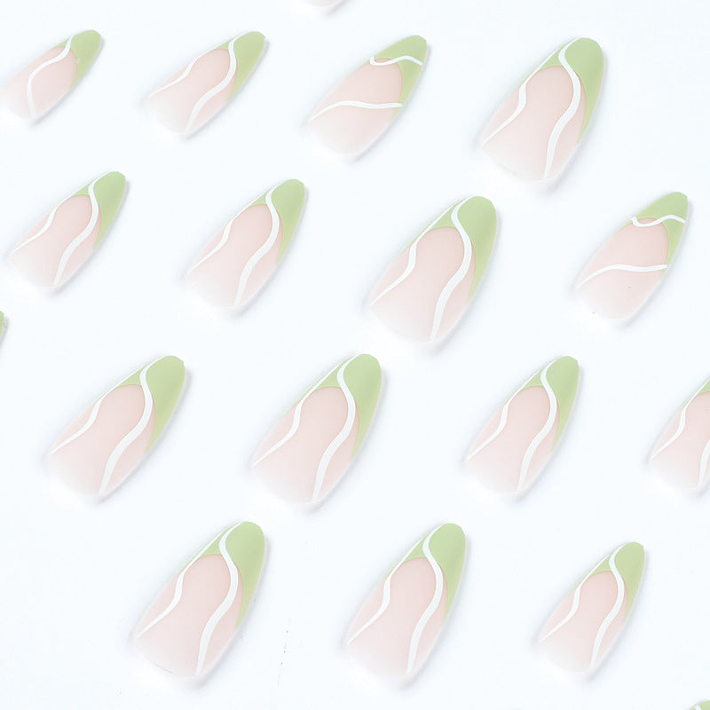 Elegant Artificial Nails with Floral and Modern Design Stornfield