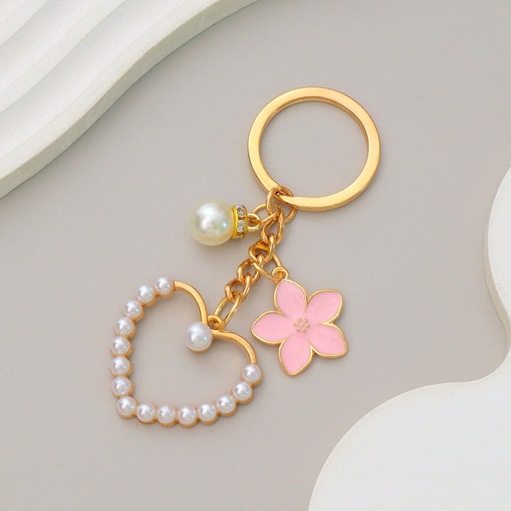 Keychain with heart and flower motif Stornfield