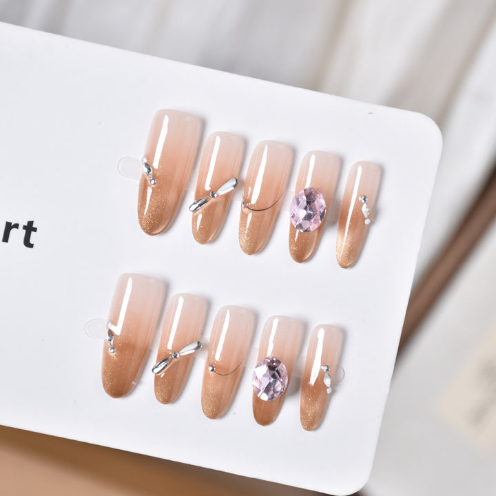Glamorous Long Stiletto Press-On Nail Extensions Stornfield