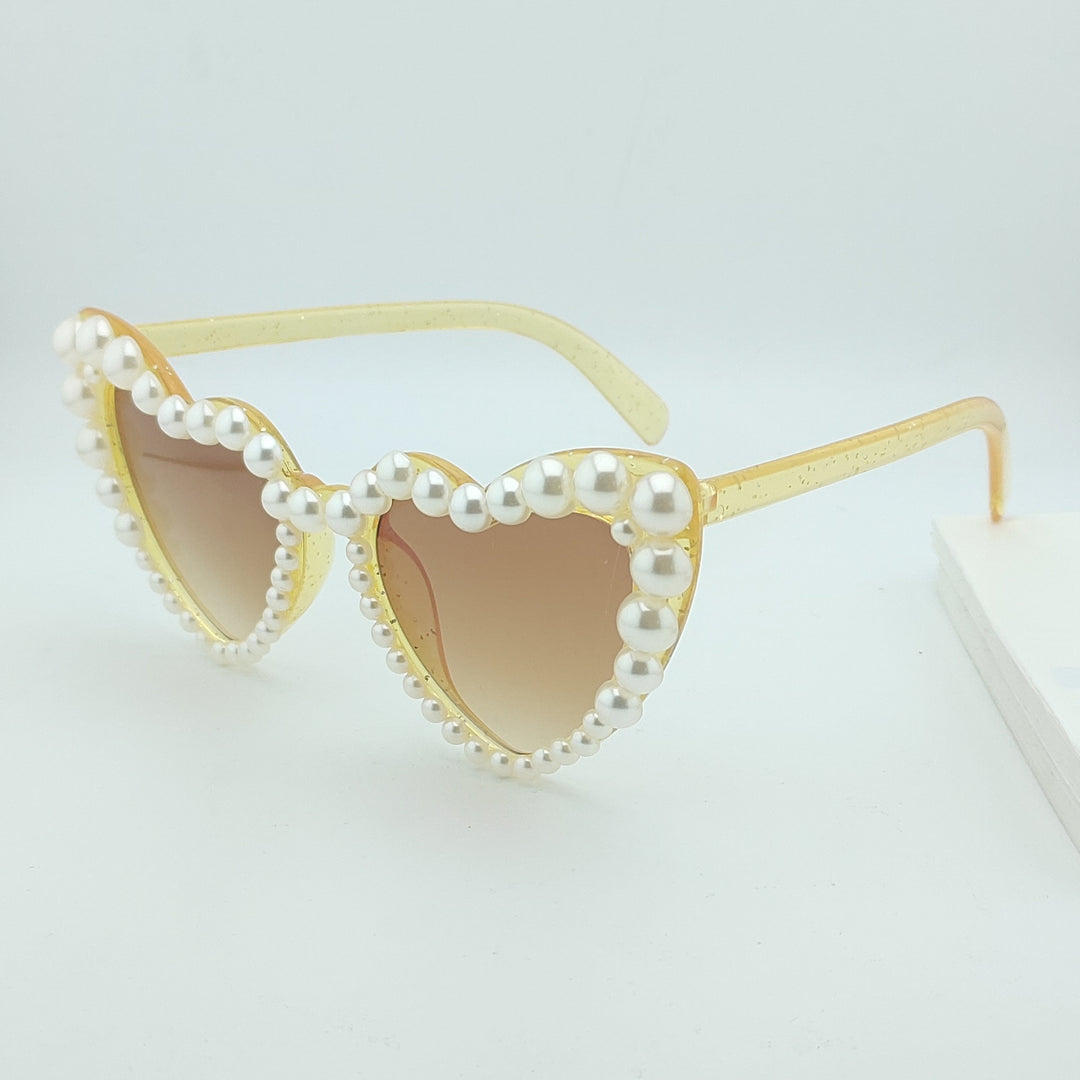 Heart-Shaped Pearl-Accented Sunglasses Stornfield