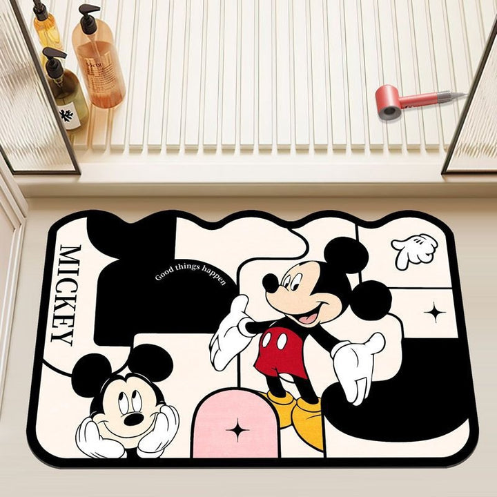 Mickey Mouse Themed Plush Bath Mat