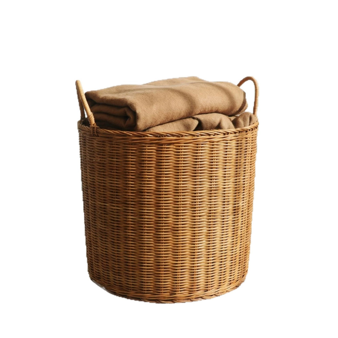 Handmade storage basket made of natural wicker Stornfield