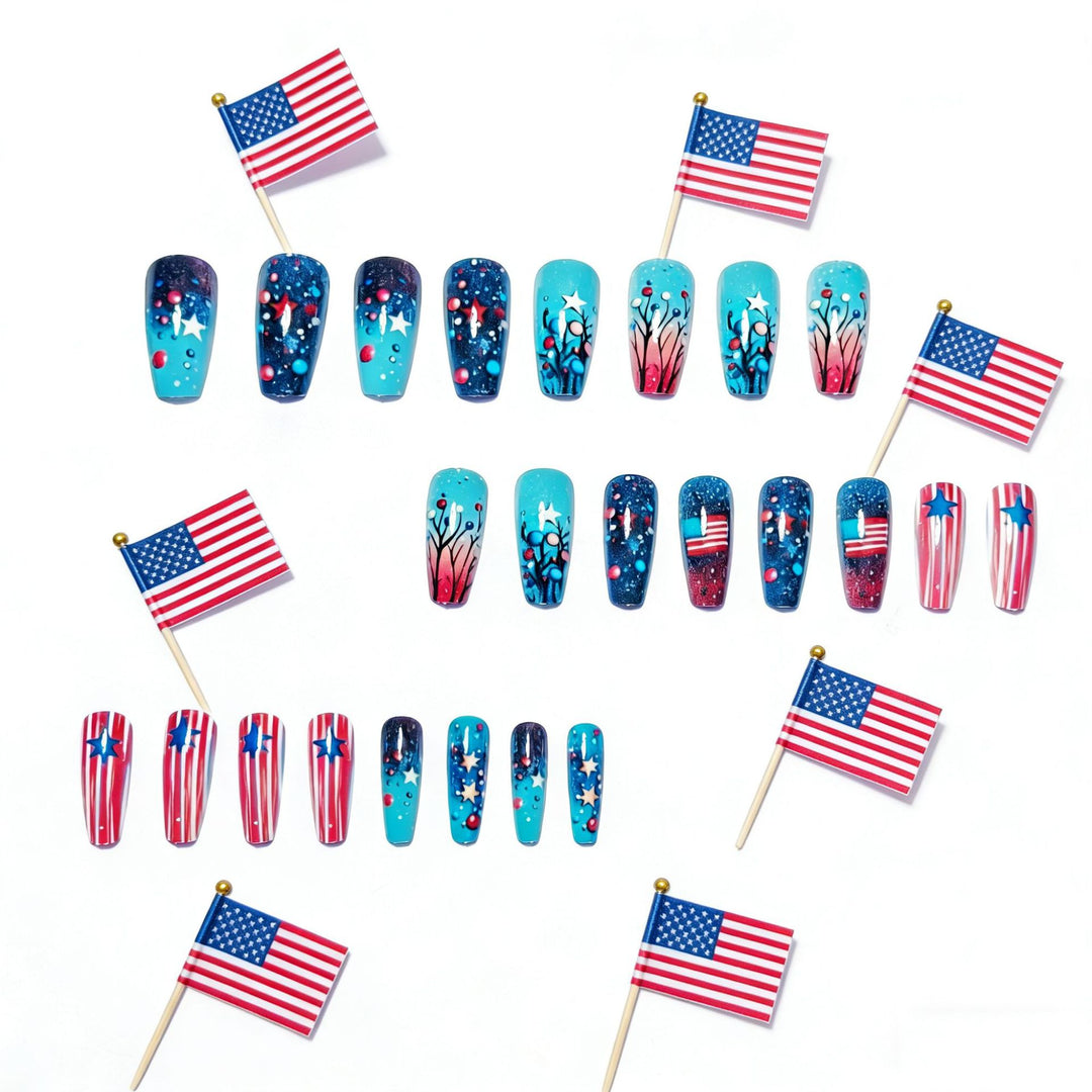 Artificial nails with creative galaxy and star patterns Stornfield