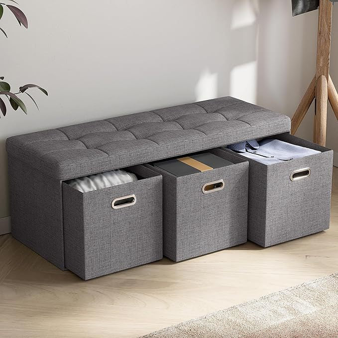 Multifunctional Storage Bench with Soft Cushion Stornfield