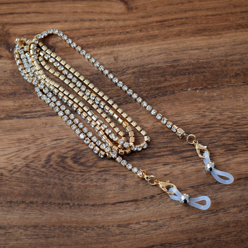 Glamorous Crystal-Accented Eyewear Chain Stornfield
