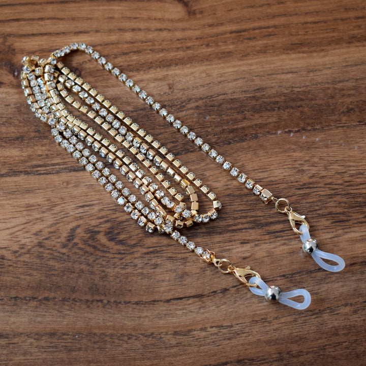 Glamorous Crystal-Accented Eyewear Chain Stornfield