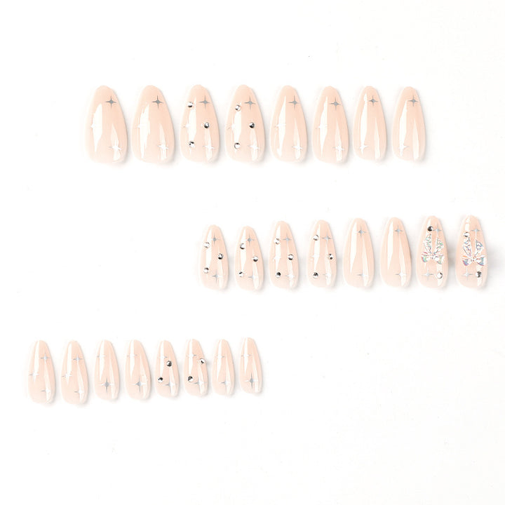 Artful stiletto nails with elegant decoration design Stornfield