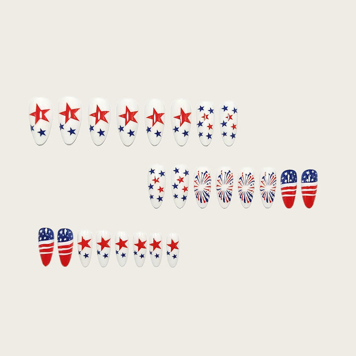 Art nails with patriotic designs Stornfield