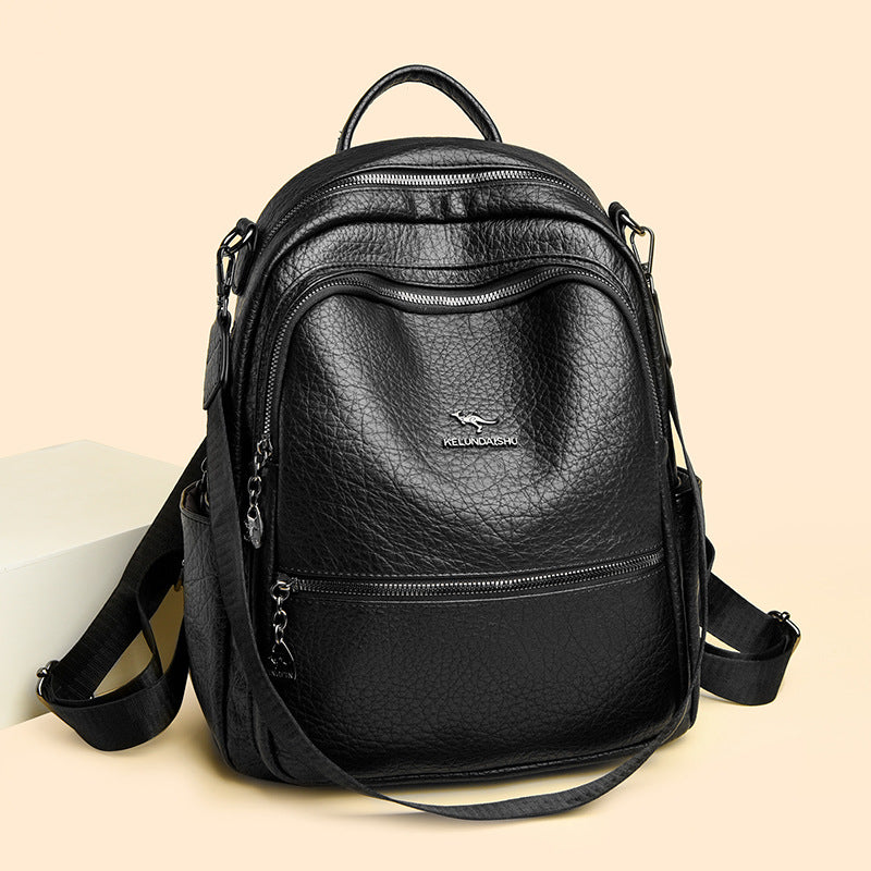 Vintage-Inspired Leather Backpack Stornfield