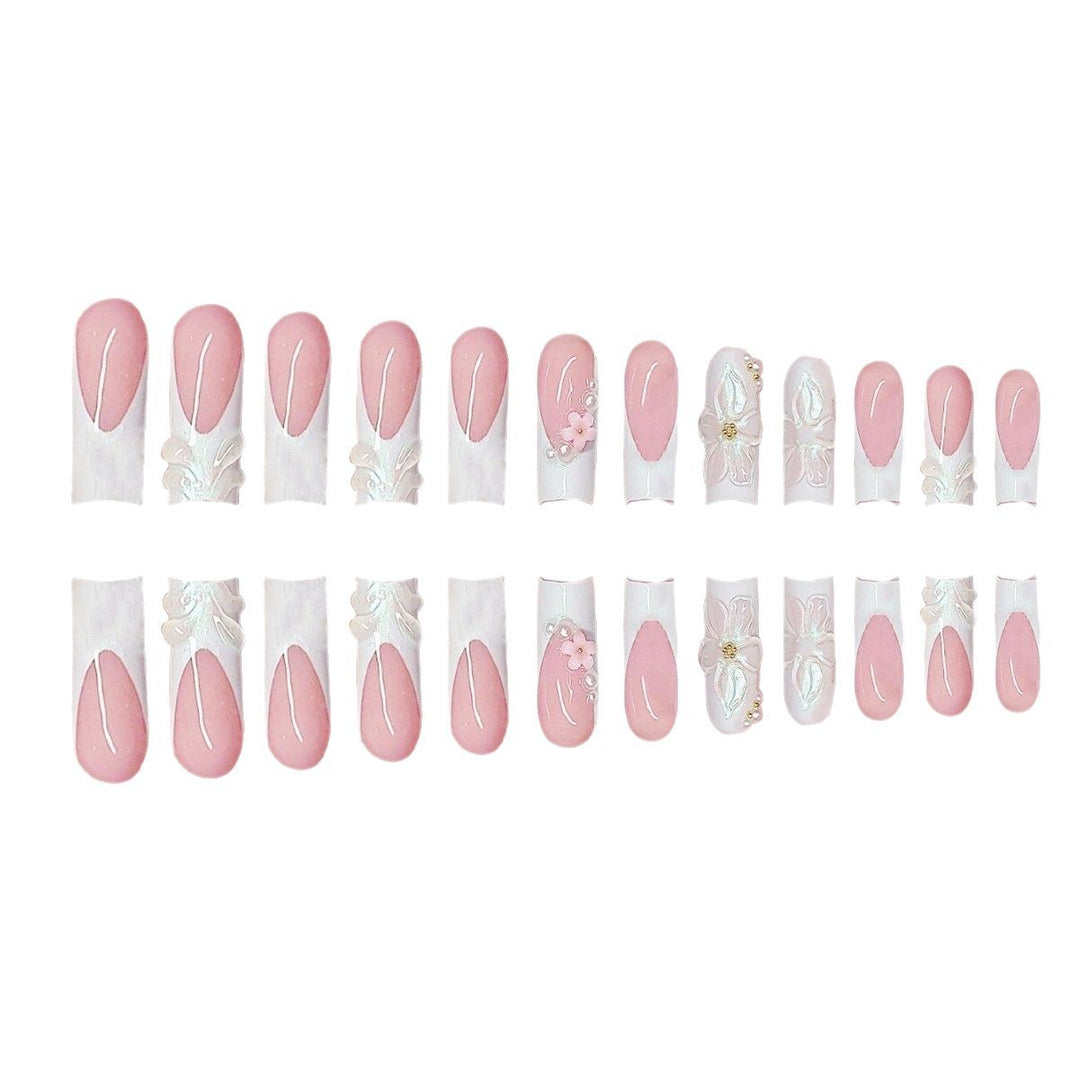 Decorative 3D Floral Press-On Nails Stornfield