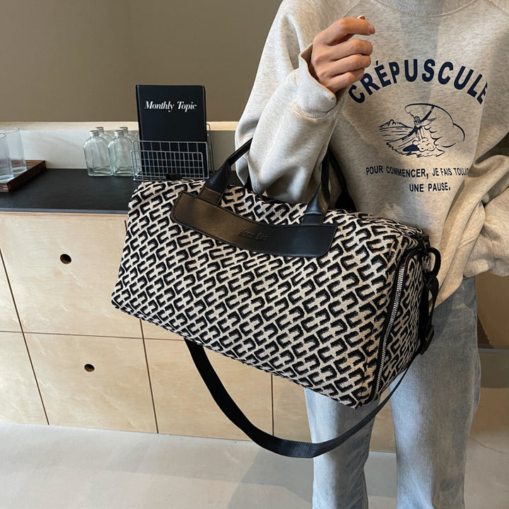 Elegant Patterned Travel Duffle Stornfield