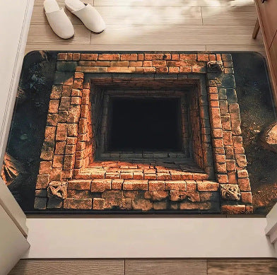 3D Skeleton-Themed Welcome Mat for Entryway