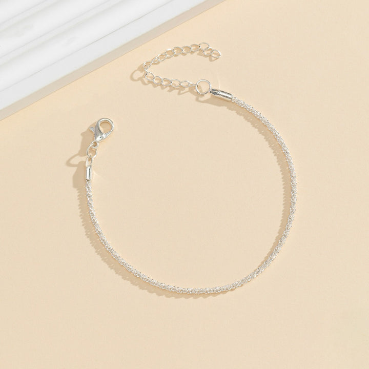 Sleek Adjustable Crystal Ankle Bracelet Stornfield