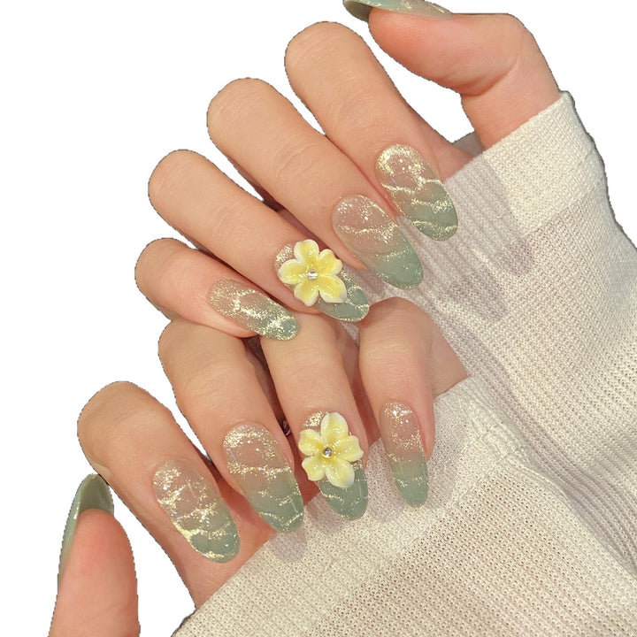 Decorative Floral Press-On Nails Set  1791774257