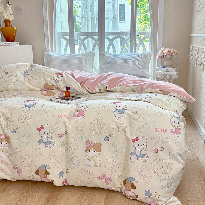Plaid Patterned Quilted Comforter Set