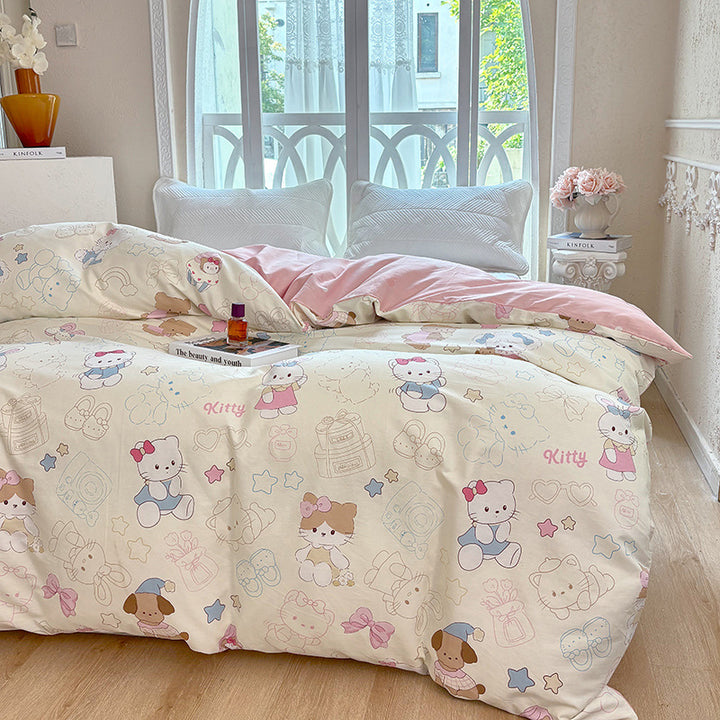 Plaid Patterned Quilted Comforter Set
