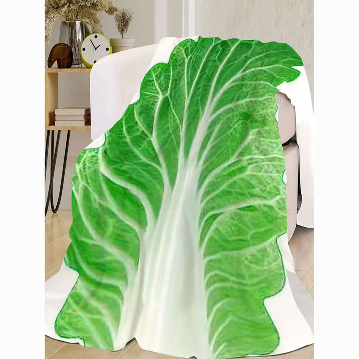 Leaf-Inspired Soft Plush Throw Blanket