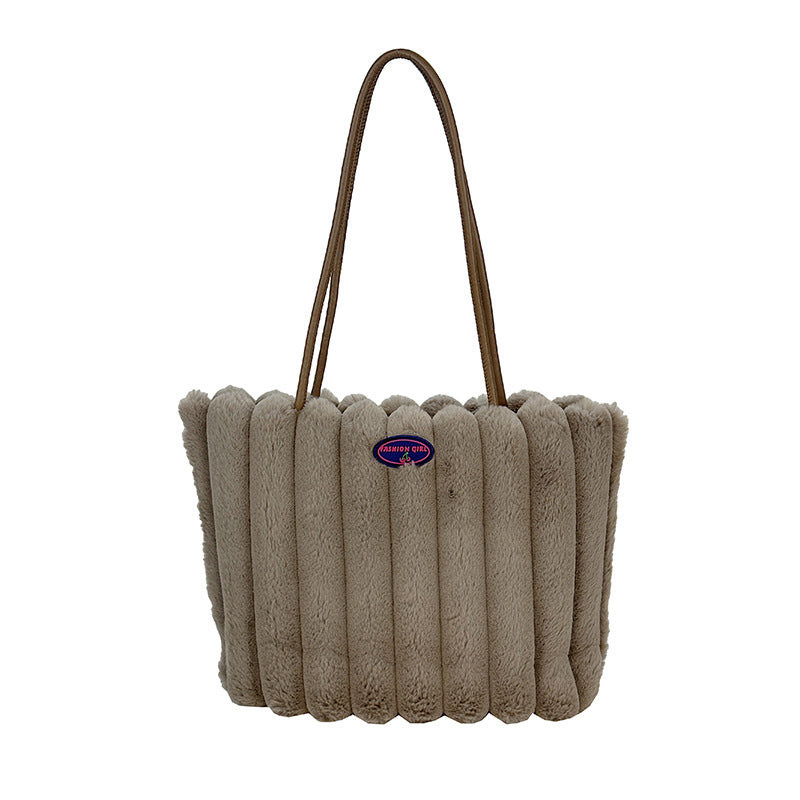 Plush Textured Tote Bag