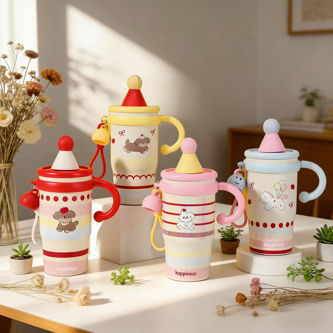 Ladies colorful and creative drinking cups with lid Stornfield