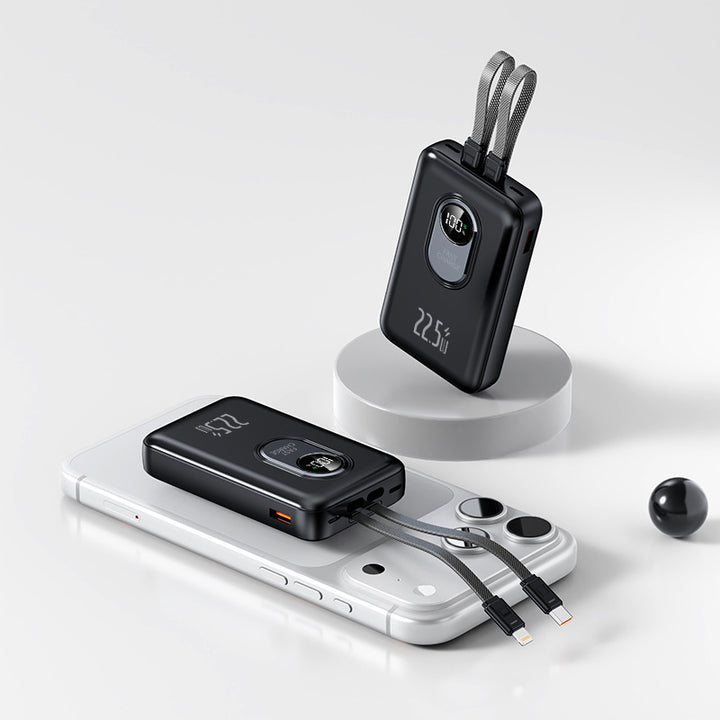 Power bank with fast charging function and integrated cable system Stornfield