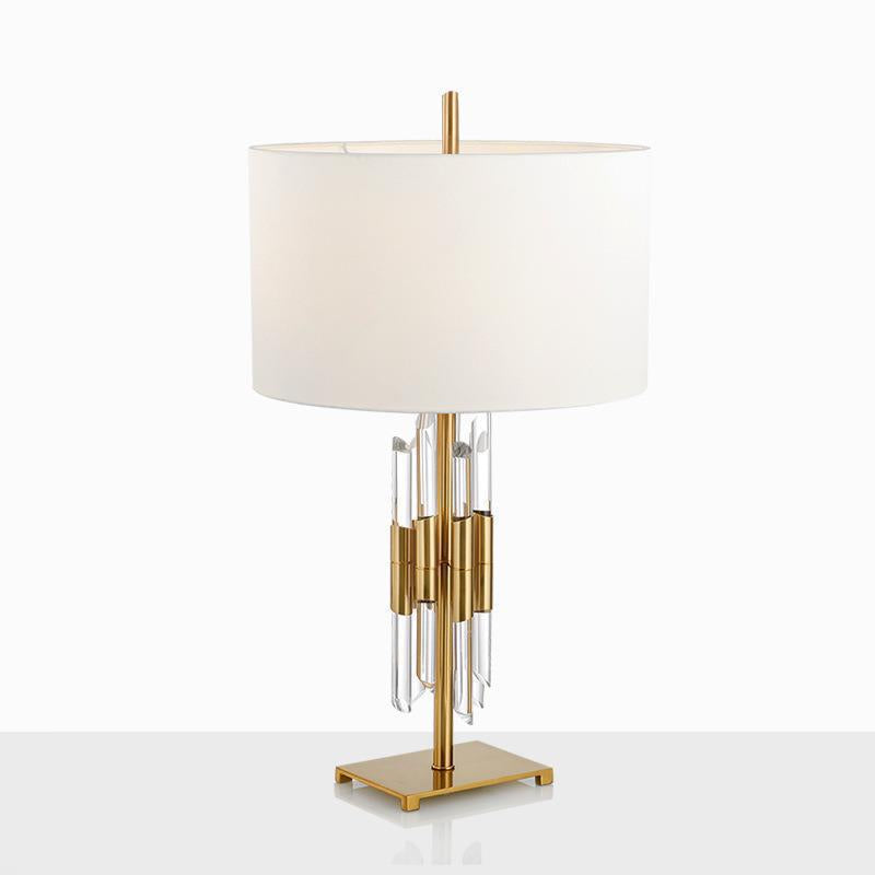 Modern Crystal Table Lamp with Gold Accents