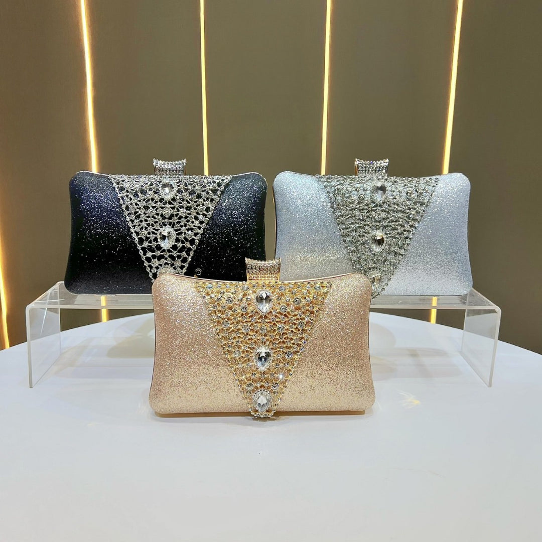 Glamorous Rhinestone-Studded Evening Clutch