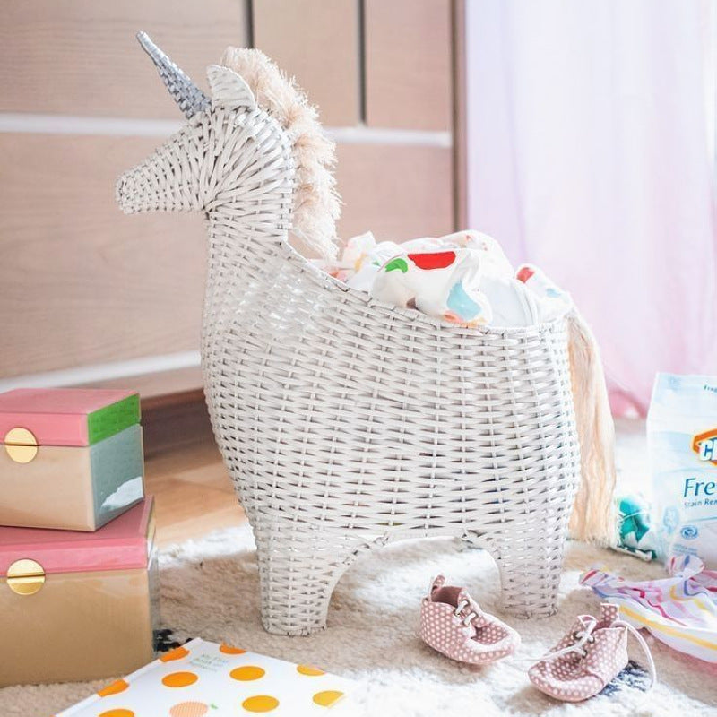 Playful decoration basket in unicorn design Stornfield