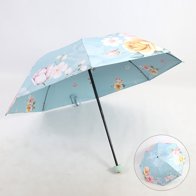 Ladies Folding Umbrella with Elegant Floral Design Stornfield
