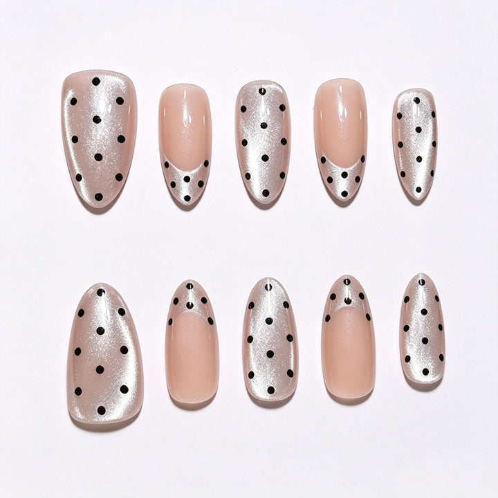 Artistic Polka Dot Press-On Nail Tips Stornfield