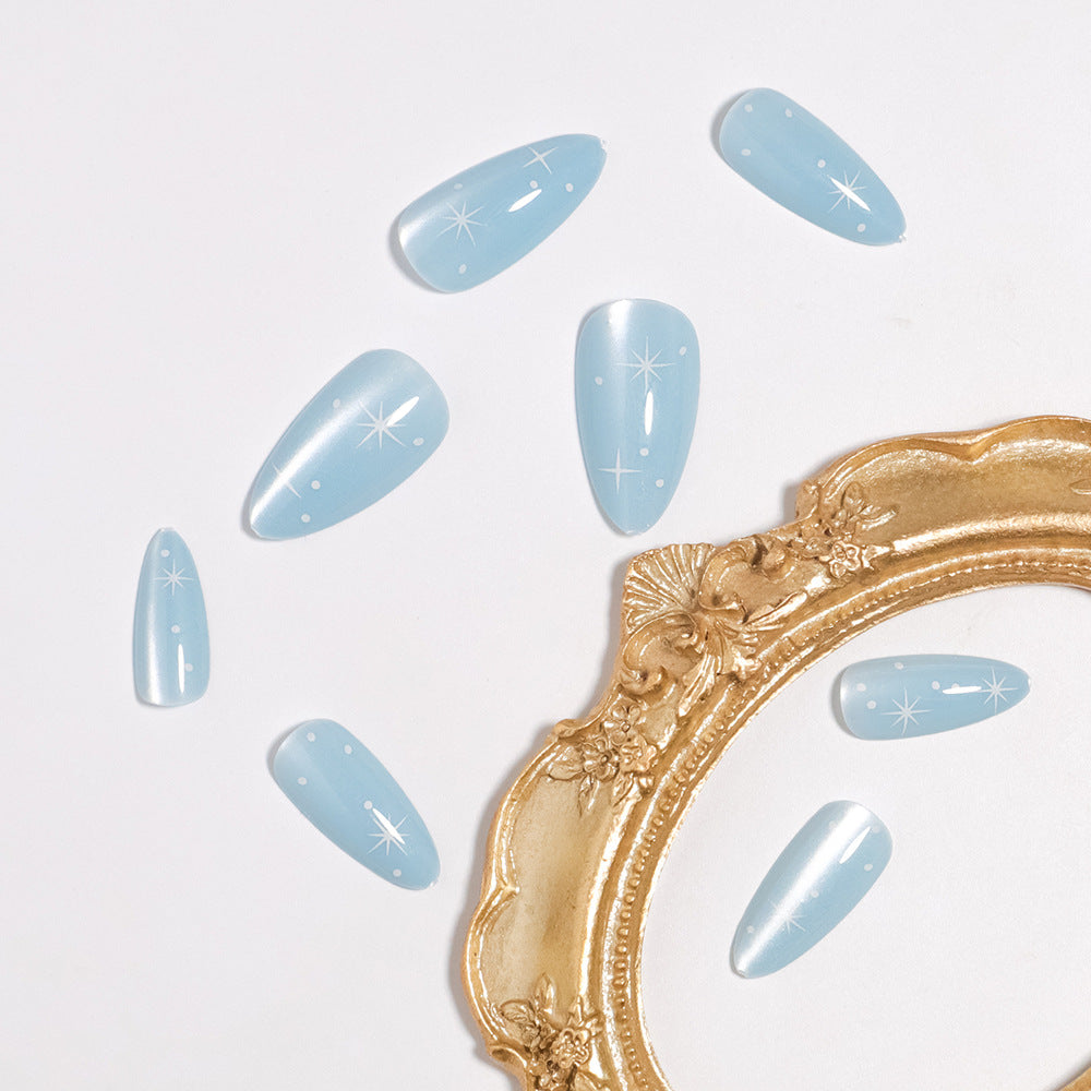 Celestial-Themed Glossy Press-On Nails Stornfield