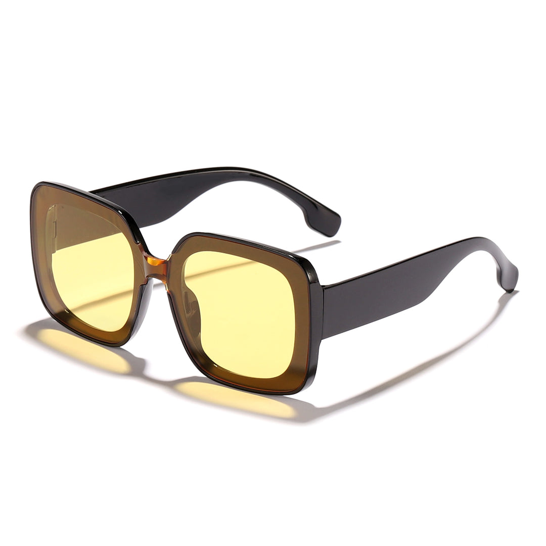 Women's square sunglasses with innovative transparent frame design Stornfield