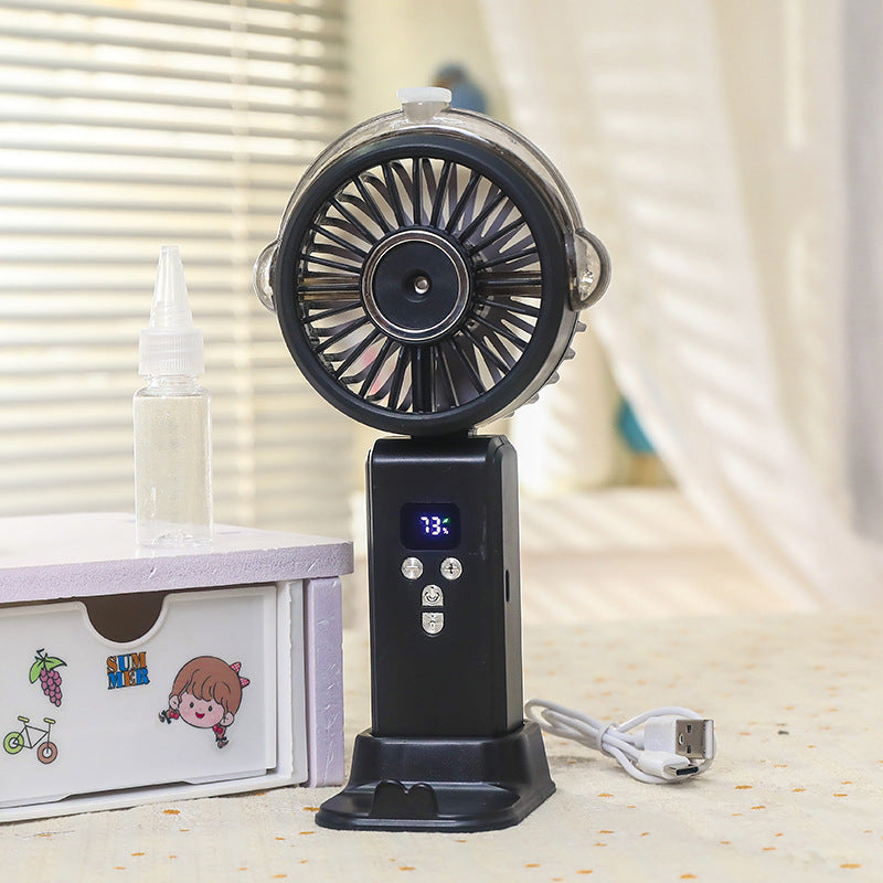 Women Portable Water Sprayer Fan with Digital Control Stornfield