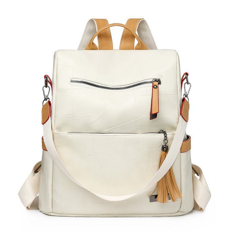 Textured Faux Leather Backpack Stornfield