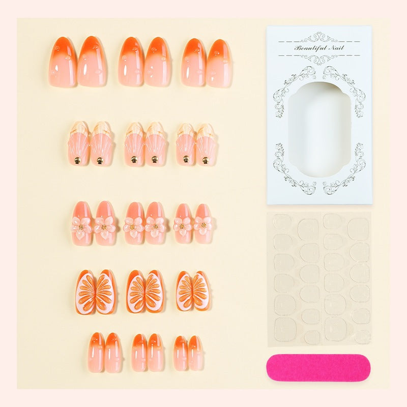 Creative nail set with floral and fruit decorations Stornfield