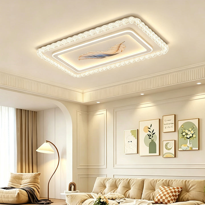 Elegant Feather-Inspired Ceiling Light