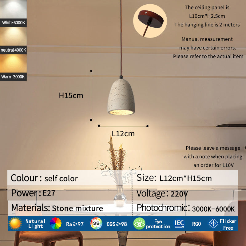 Stone Mixture Pendant Light