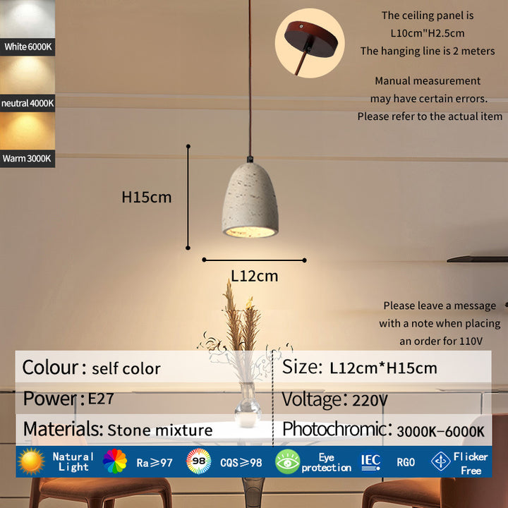 Stone Mixture Pendant Light