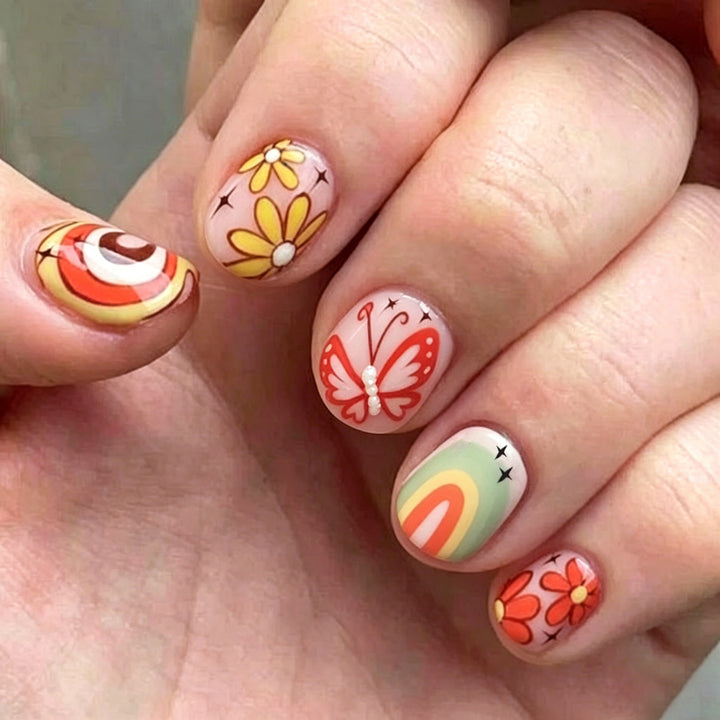 Vibrant Artistic Nail Design