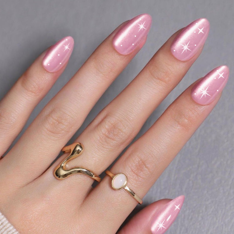 Glossy Almond-Shaped Press-On Nail Tips Stornfield