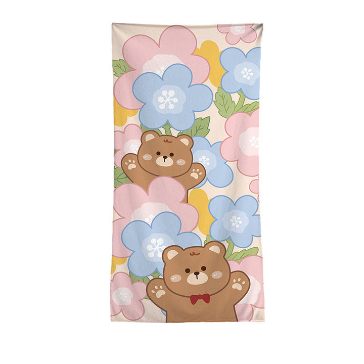 Women's beach towel with vibrant palm motif Stornfield