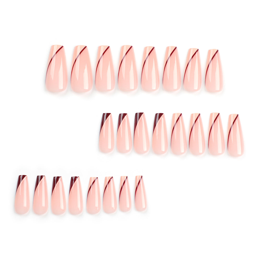 Artful stiletto nails with elegant gradient and geometric accents Stornfield