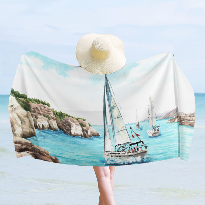 Beach towel with maritime design Stornfield